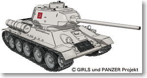T-34/85 (Pravda High School), Girls Und Panzer, Platz, Model Kit, 1/35, 4545782018301